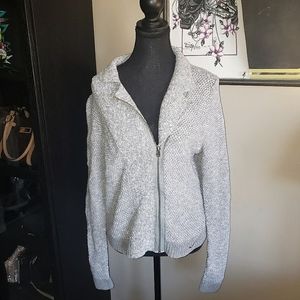 5 For $25✨️Hollister Womens Large Grey Zipup Sweater Longsleeved Top Like New